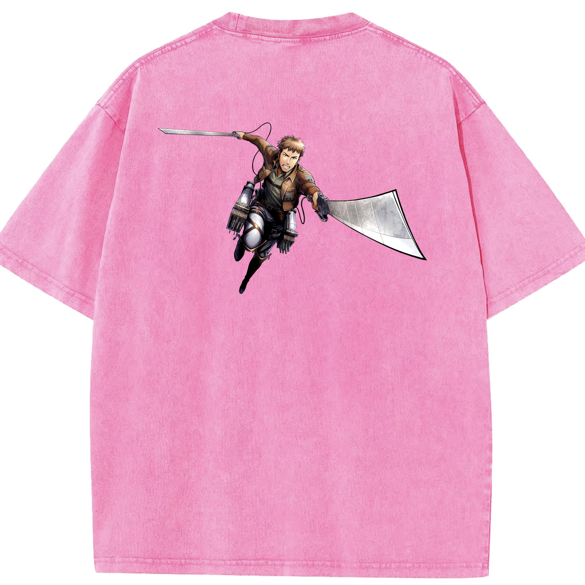 （画像用） 進撃の巨人 Attack on Titan 綿100% ヴィンテージ風 半袖Tシャツ（背面プリント）